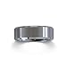 Tungsten Wedding Band Ring For Men & Women, Brushed Matte Silver Engagement Ring Finish w/ Beveled Polished Edge - Durable and Comfortable 8mm Width Ring ( Size 11)