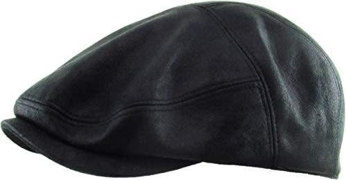 KBETHOS Leder Ascot Hut - Echter Leder Newsboy Herrenhut Made In USA