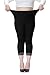 Cheapestbuy Vangee Women's Plus Size Lace Trim Soft Modal Cotton Leggings Workout Tights Pants Cropped Length