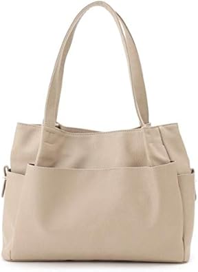 Amazon ハッシュアッシュ レディス Hushush Ladies 10ポケットレザー調トートバッグ ベージュ 052 00 Hushush Ladies ハッシュアッシュ レディス レディースバッグ 財布