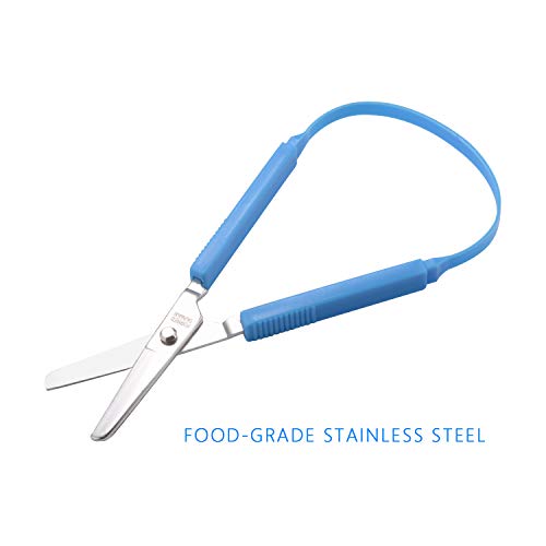 SolarMatrix 2-Pack Loop Scissors for Kids - Easy Grip, Easy Opening, Adapted Scissors for Special Needs, Safety Blade, Round Tip, Recommended by Hundreds of Occupational Therapists [2019 Upgraded] - Thumbnail 4