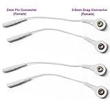 Tens Lead Wire Adapters - Convert 2mm Pin to 3.5mm Snap - VeniCare (4 Pack)