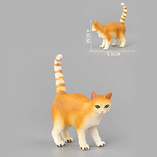 TwJim 10 Styles Realistic Cat Action Figures Toy Set Doll Pet Cat Model for Kids Boys Girls Cake Topper Cake Decoration Accessories