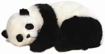 Precious Petzzz Lifelike Breathing Huggable Cute Puppy Dog Cat Birthday Gift UK by Lizzy® (Panda)