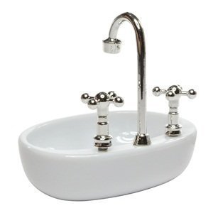vanki White Plastic Faucet Sink design Paper Clip Dispenser Holder - Thumbnail 3