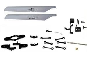 RC TOYS VILLAGE Double Horse 9116 RC Helicopter Replacement Parts Set (Blades Set + Connect Buckles+Grip+Hollow Pipe+Nose,Tail tude Fixed Connecting Parts)
