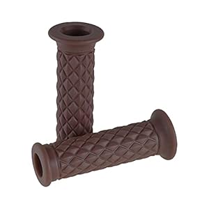 Evermotor Motorfiets handgrepen, 22 mm (7/8″) 24 mm (1″) motorfiets anti-slip stuur TPU handgrepen motorrand handvat zwart