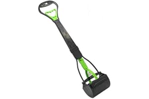 Living Express 28" Large Pooper Scooper for Dog-Long Handle Dog Poop Scooper-Pet Waste Pick Up Jaw Scooper Without Smelling, Durable Spring Easy to Use Perfect for Grass,Dirt,Gravel (Green)