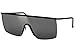 Oversized Flat Top Square VINTAGE RETRO SHIELD VISOR Style Aviator SUNGLASSES (Silver Mirror)