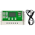 Generic Solar Charge Controller 30A, for Lithium,LFP,Acid ,PWM Auto PV420W18V-23V with 12V Battery, PV840W24V-42V with 24V Battery, 2.5A USB Output, Green