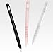 pzoz Compatible with Apple Pencil Case Elastic Protective Silicone Sleeve iPencil Grip Full Skin Cover Holder Pocket Pen Stick Pouch Accessories Kit Compatible for iPad Pro 9.7/10.5/12.9(Clear White)