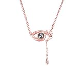 Cuidado 925 Sterling Silver Projective Necklace, The Memory of Love Nanotechnology Necklace, DOUYIN Necklace - 100 Different Languages for I Love U