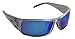 Sea Striker Thresher Polarized Sunglasses, Metal Frame/Silver Backspray, Blue Mirror Lens (271)