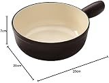 Kuhn Rikon 32221 Cast Iron Fondue Pot 20cm Black Red - Fast Heating view 5