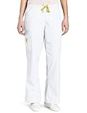 WonderWink Women's Scrubs Romeo 6 Pocket Flare Leg Pant, White, X-Small