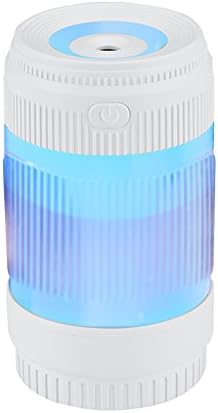 Mini New USB Humidifier, Car Lens Humidifier, Anion Colorful Night Light USB, Safe Operation, Automatic Shut-off, Travel Portable Humidifier (White)