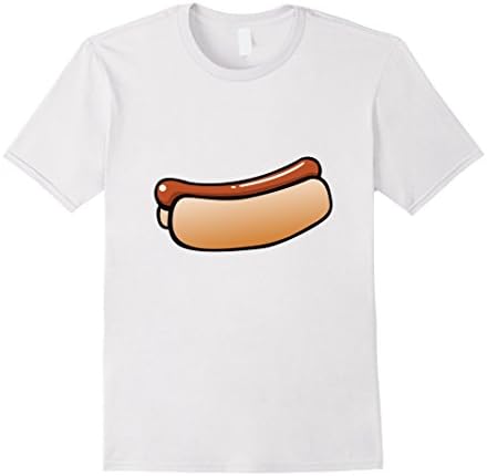 Mens Hot Dog T-shirt 2XL White