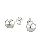 Bead Ball Earrings in Sterling Silver 2mm 3mm 4mm 5mm 6mm 7mm 8mm 9mm 10mm