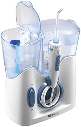 H2ofloss Water Flosser 800ml Large Capacity with 12 Multifunctional Tips Dental Oral Irrigator IPX7 Waterproof for Braces & Bridges Dental Care and Teeth Cleaning