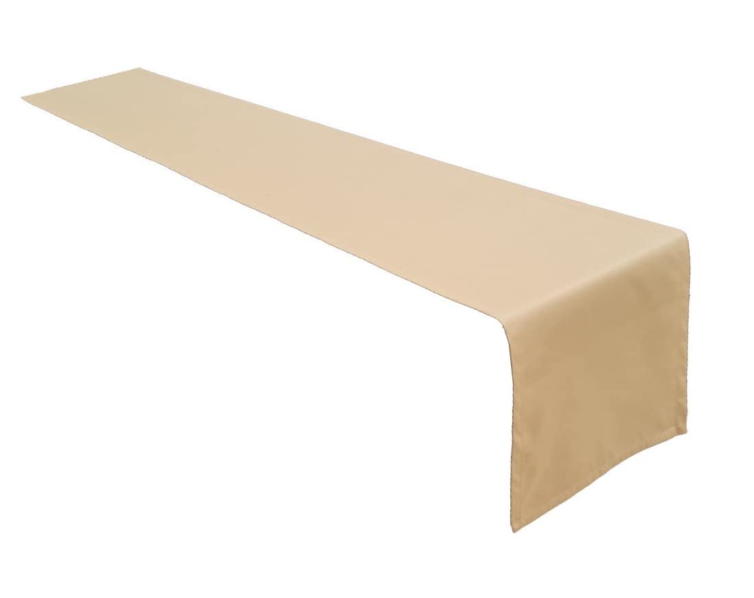 Lemos Home Table Runner Table Linen Made from 100% Cotton Collection Concept, Choice of Colours and Sizes (Table Runner - 40 x 250 cm, Camel)