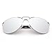 HDCRAFTER Metal Frame Mirrored Lens Sunglasses Polarized Aviators 60MM