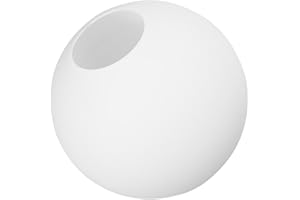 Frosted White Glass Globe Lamp Shade: Glass Lampshade Replacement Sphere Shade for Pendant Chandelier Light 13cm Hole Diamete
