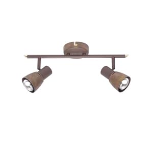 Brilliant Spotbuis Lava, 2-vlammig, oud koper 39513/56