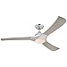 Westinghouse 7800200 Techno 52-Inch Brushed Aluminum Indoor LED Ceiling Fan, Light Kit with Opal Frosted Glass