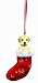 Yellow Labrador Christmas Stocking Ornament with 