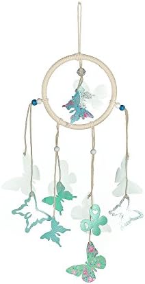 Roser Life Modern Wall Dream Catcher Decor MobileโฎHandmade Hanging Boho Dream Catchersโฎfor Bedroom Kids Baby Women Men Boys Girls Nursery Teepee Home Party Outdoor Turquoise Butterfly (Pack of 1)