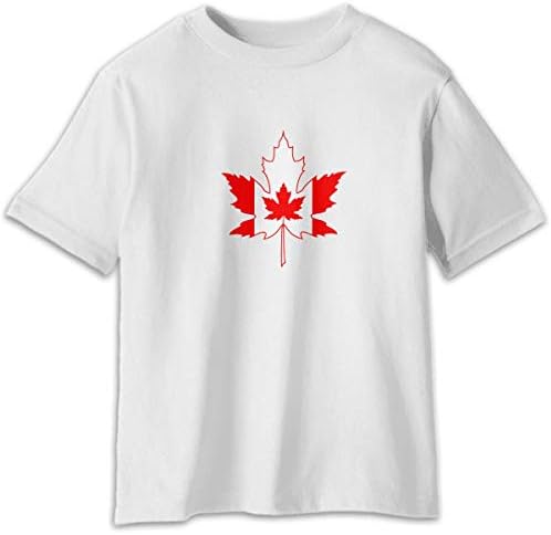 Dqwij0diwd Child Canadian Flag Cotton Short Sleeve T Shirt