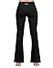ODODOS Power Flex Boot Cut Yoga Pants Tummy Control Workout Running 4 Way Stretch Boot Leg Yoga Pantss with Hidden Pocket,Black,Medium
