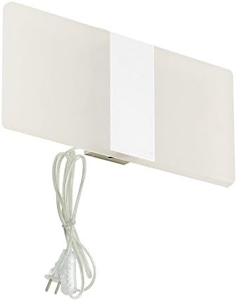 Lysed LED Wall Lamp,6W Warm White,Wall Light Night Light Wall Sconce Fixture Plug in or Hardwired for Kids Room, Living Room, Kitchen, Dining Room, Bedroom(White Style)