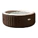 Intex PureSpa 4Person Inflatable Bubble Jet Spa Portable Heated Hot Tub, Brown