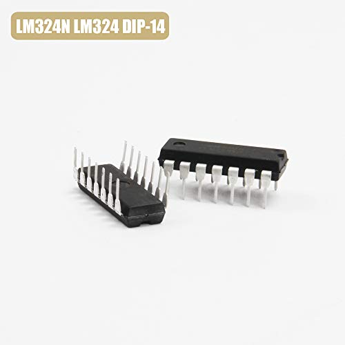 Comidox 20PCS LM324N LM324 Quad Op-Amp IC Chip DIP-14 0.5V/us 7mV Low Power