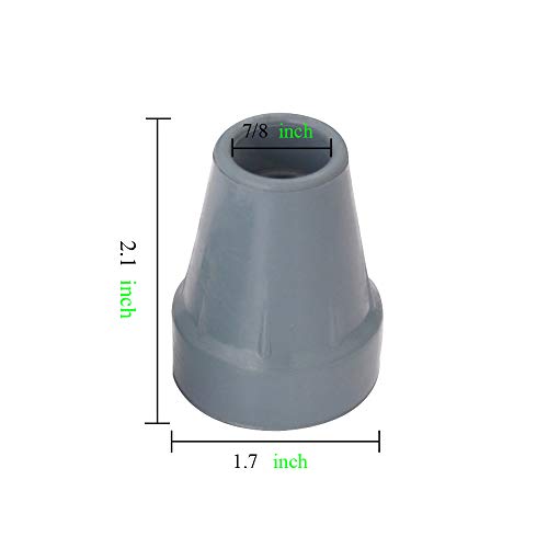 Urge Medical Crutch Tips, Gray, 7/8 Inch (4)