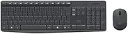 Combo Teclado e Mouse sem fio Logitech MK235 com Conexão USB, Pilhas Inclusas e Layout ABNT2