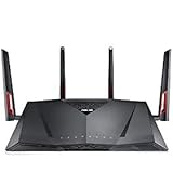 ASUS Dual-Band Gigabit WiFi Gaming Router (AC3100) with MU-MIMO, supporting AiProtection network security by Trend Micro, AiMesh for Mesh WiFi system, and WTFast game Accelerator (RT-AC88U)
