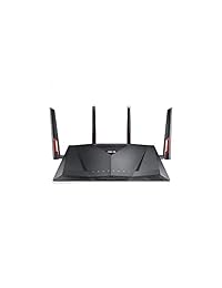 ASUS Dual Band Gigabit WiFi Gaming Router (AC3100) con MU MIMO, soporta seguridad de red AiProtection por Trend Micro, AiMesh para sistema WiFi Mesh y WTFast game Accelerator (RT AC88U)