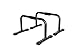 SIMPLEFITNESS Simple Fitness Steel Bar Parallettes-14x24 Inch-Non-Slip Feet and Attachable Foam Grip