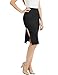 Come Together California CTC WB937 Womens Double Side Slit Pencil Skirt L Black