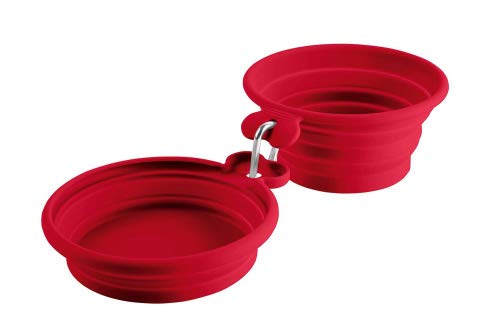 HUNTER Silicone Travel Bowl List, 350 ml, Red, Pack of 2