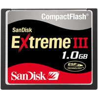 Sandisk Extreme III CompactFlash 1GB Memory Card CompactFlash 25-85°C