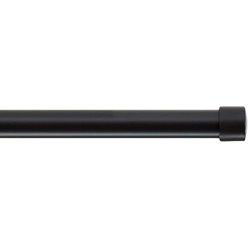 Amazon Basics 1" Curtain Rod - 72 - 144", Black