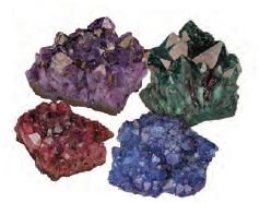 Small Chunk Of Dyed Amethyst Assorted Colors 2 Inch w/Info Card