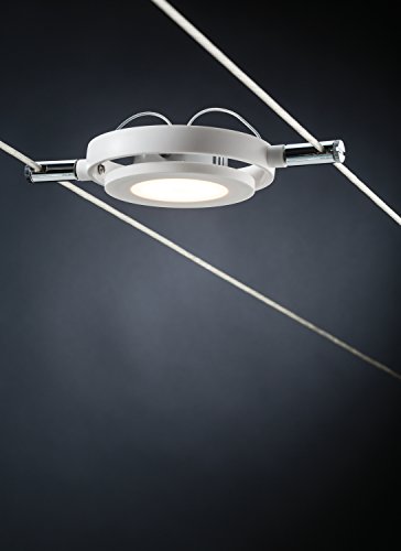 Paulmann 94106 Touwsysteem RoundMac set uitbreidbaar warm wit 6x4W LED mat wit 94106 touwlamp hanglamp, 5000 x 160 x 24… - Afbeelding 6