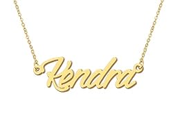 Aoloshow Kendra Name Necklace Womens Charm Name
