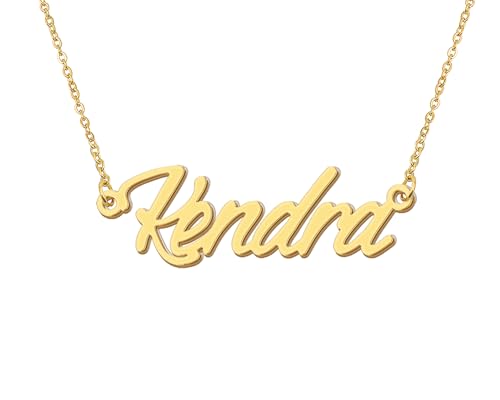 Aoloshow Kendra Name Necklace Womens Charm Name