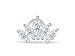 ONDAISY 14k Rhodium Plated Simulated Diamond Cz Heart Queen Bridal Mermaid Princess Crown Tiara Ear Studs Post Ball Earring Piercing For Women