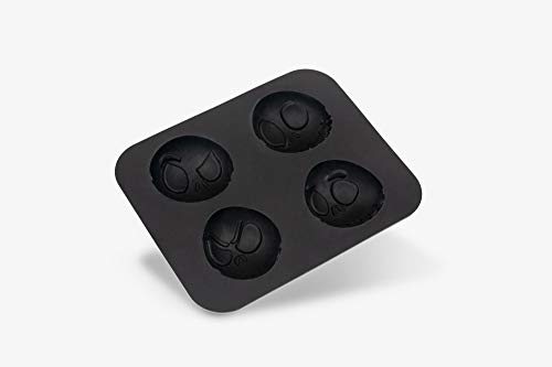 Nightmare Before Christmas Jack Skellington Silicone Ice Cube Tray - 4 Flexible Molds - Unique Kitchen Novelty Item Makes Creepy 3D Ice, Candy Or Soap of Jack's Face - A 25th Anniversary Collectible